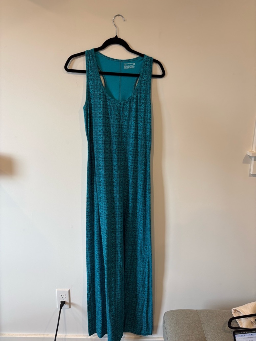Pact Organic Teal Tank Maxi Dress - Sleeveless Comfort